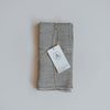Black and grey thin stripe linen napkin