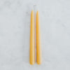 Long Beeswax Taper Candles, Handmade in the UK