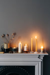 Ceramic Candle Holder, Pink / Grey / Opal / Pale Olive