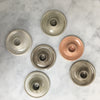 Ceramic Candle Holder, Pink / Grey / Opal / Pale Olive