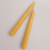 Amber Beeswax Candles, Pair