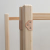 Wooden clothes horse join detail