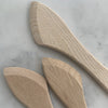 close up of wooden butter knife